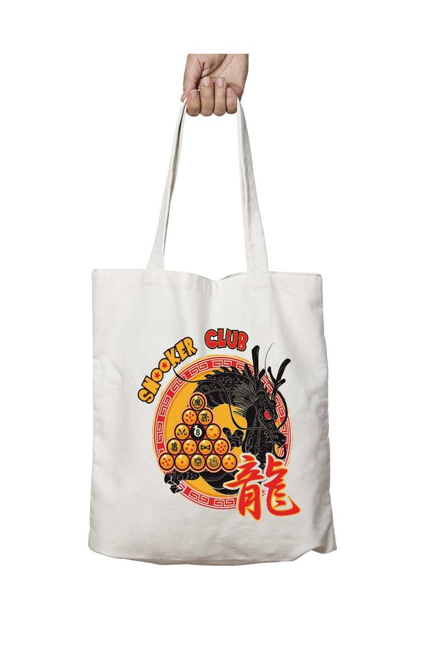 Dragon Ball Z Snooker Club Two Sides Permanent Washable School Beach Shoulder Cloth Bag