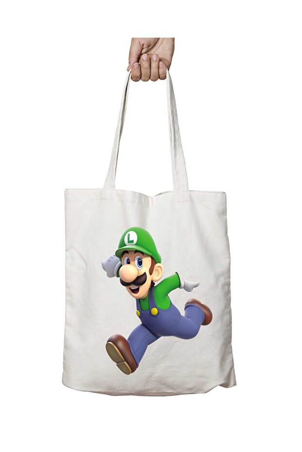 Mario and Luigi Two Sides Permanent - Washable Shoulder Tote Bag