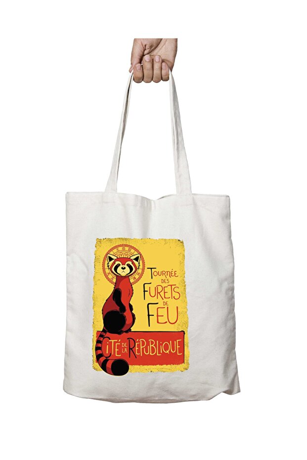 Cite De La Republique Two Sides Permanent Washable School Beach Shoulder Cloth Bag