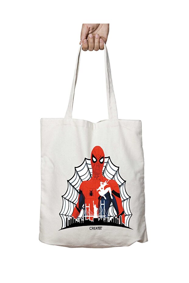 Createe Spiderman - Two Sides Lasting and Washable Shoulder Tote Bag