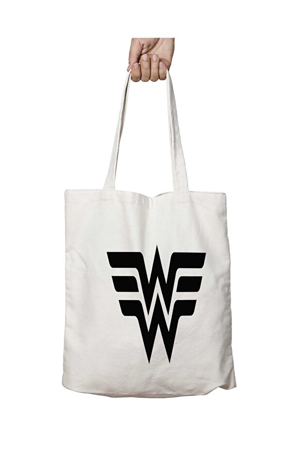Wonder Womam Two Sides Permanent Washable School Beach Shoulder Tote Bag