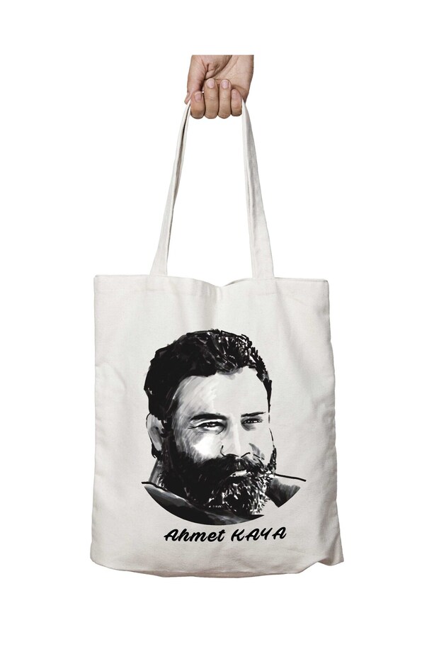 Ahmet Kaya Two-Sided Washable School Beach Shoulder Cloth Bag