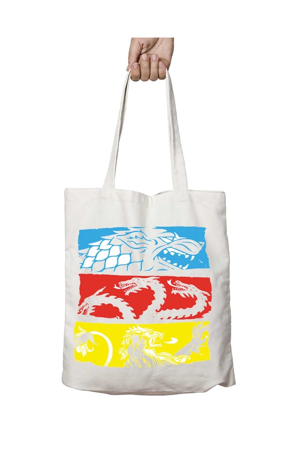 Game of Thrones Two Sides Permanent Washable School Beach Shoulder Tote Bag