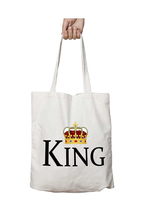 King Two Sided - Washable School and Beach Shoulder Tote Bag
