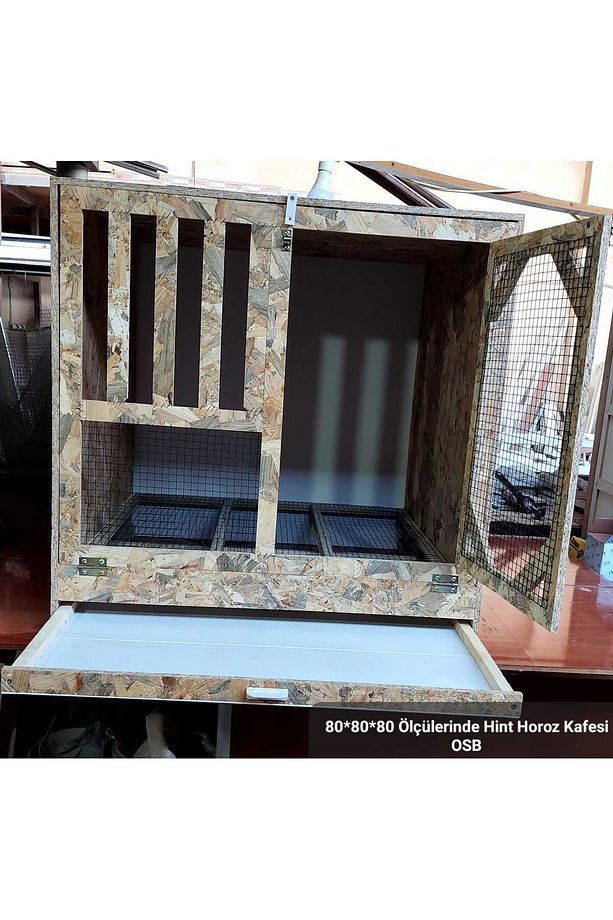 Hint Horozu Kafesi - Horoz Kafesi - Horoz Yetiştirme Kafesi 80x80x80 - 2