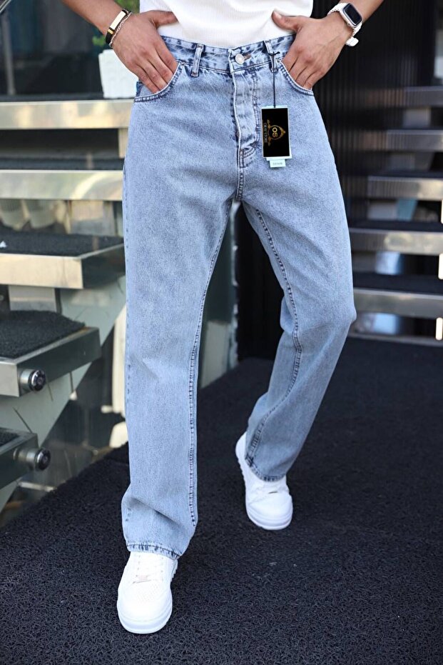 Ice Blue Baggy Pants