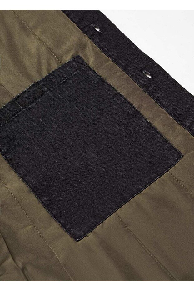 Kapitone denim gömlek ceket - 6