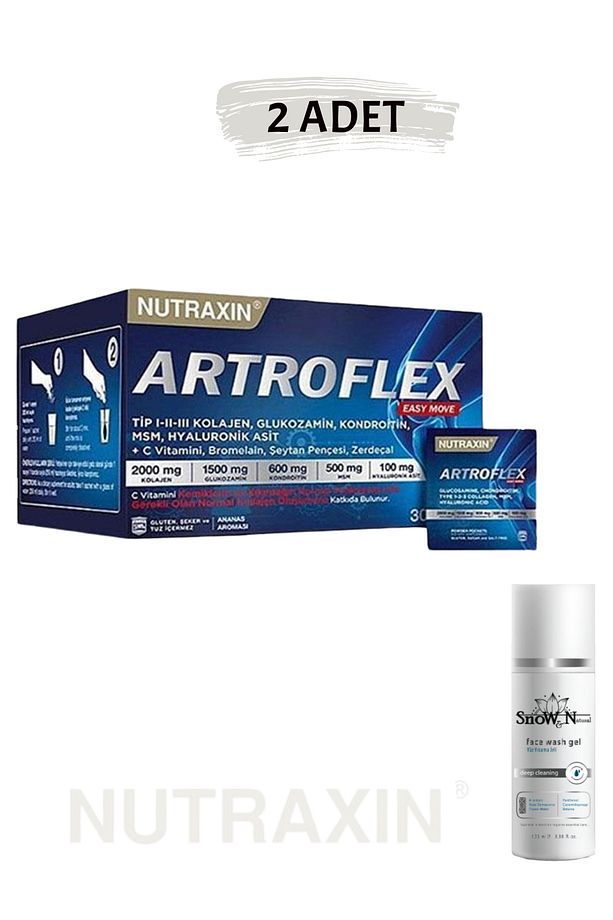 Artroflex Easy Move 30 Saşe Tip 1-2-3 Kolajen (2ADET) & (1ADET 100ML Yüz Temizleme Jeli)-/set1348/- - 1