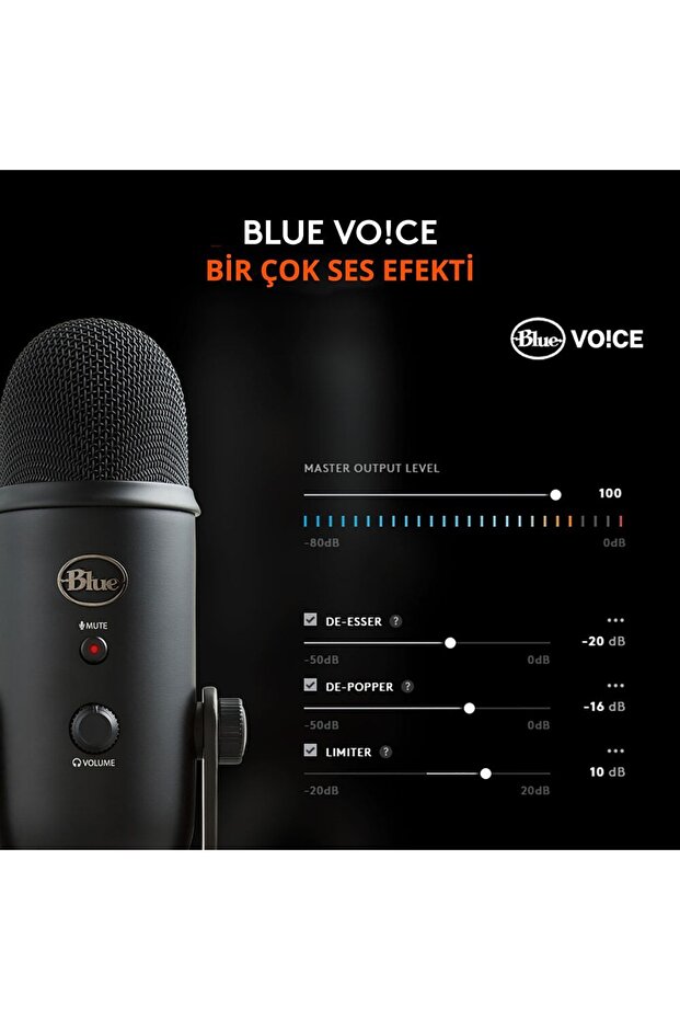 Usb Yayıncı Mikrofonu - Mavi - 7