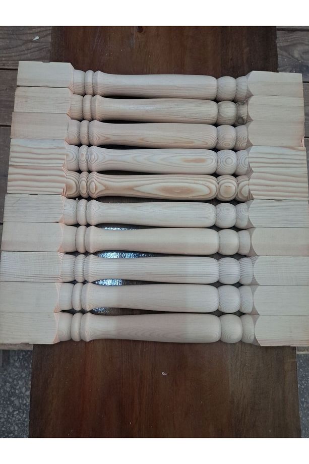 Ahşap Merdiven Korkuluğu -10 Adet-5cm X 5cm X 45cm - 1