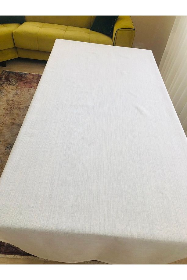 Linen Kumaş Işlenebilir 12 Kişilik Masa Örtüsü - 3