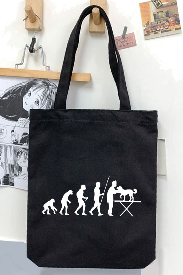 Black Unisex Gabardine Canvas Bag - Veterinary Evolution
