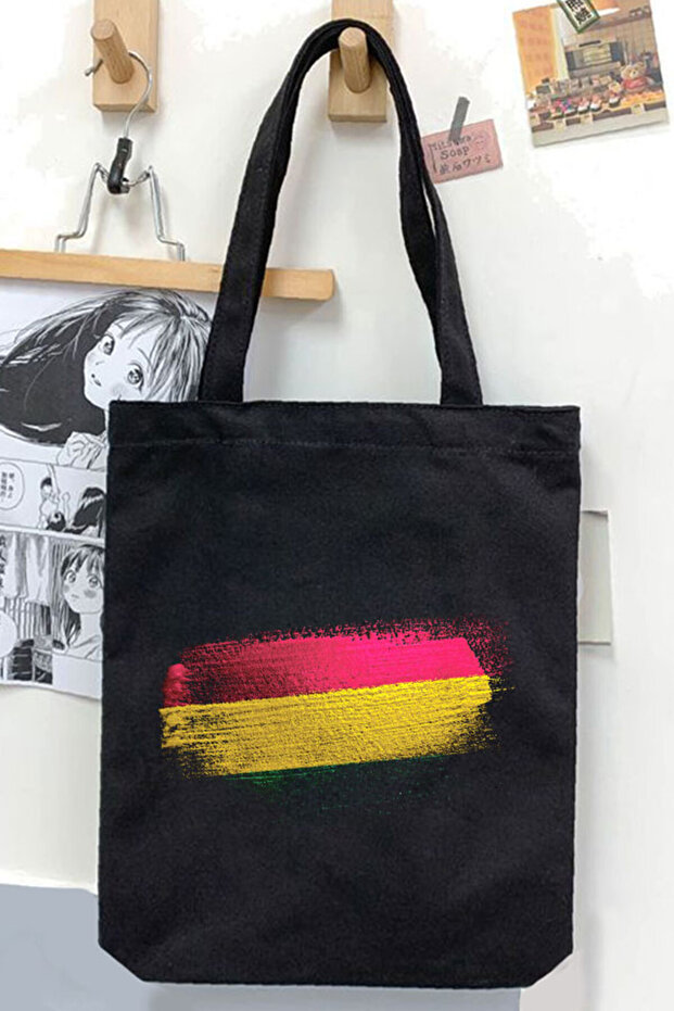 Bolivia - Bolivia Black Unisex Canvas Bag Gabardine Canvas