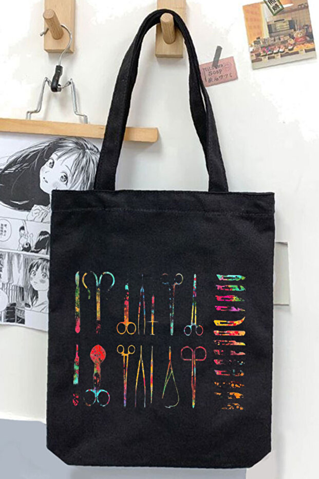 Black Unisex Gabardine Canvas Bag - Medical Tools