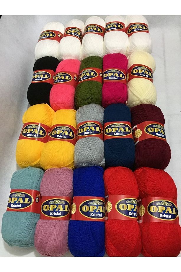 20 Adet Karışık Renkli El Örgü Ipliği Lif Ipi Seti - 1