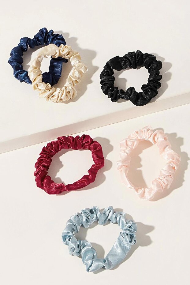 6 Piece Colorful Slim Fit Satin Bagel Set