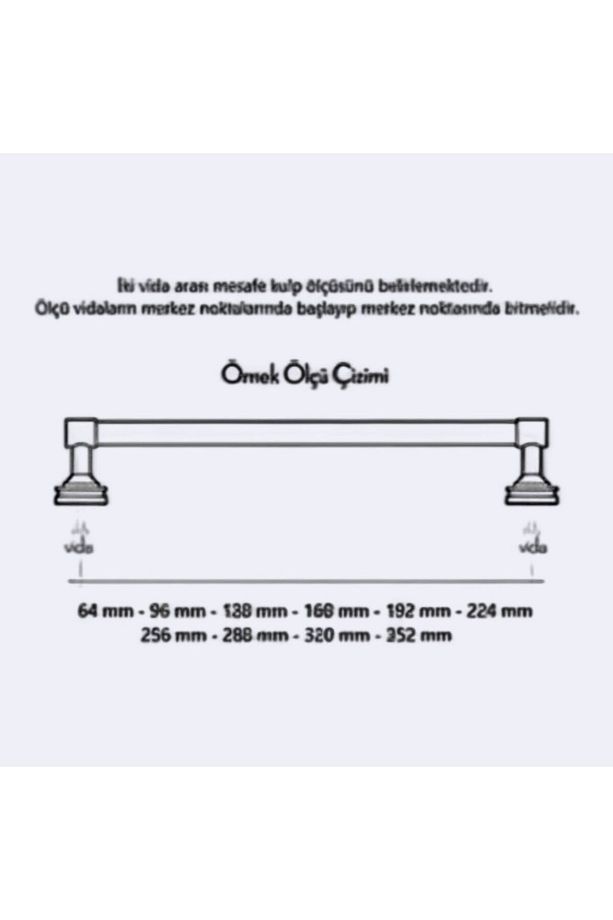 Kapı Dolap Vestiyer Çekmece Kulbu 64 mm TAS KULP A.SARI - 2