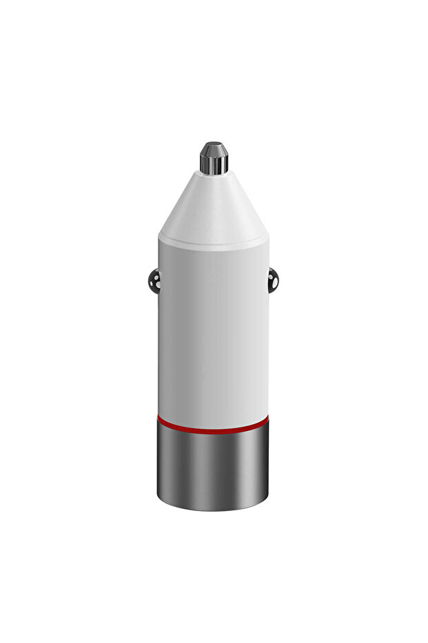 Çift PD Portlu Hızlı Şarj Özellikli Type-C Araç Şarj Başlığı Wiwu Wi-QC023 60W Beyaz - 2