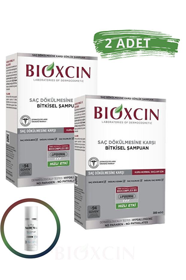 Genesis Şampuan 300 ML Kuru / Normal Saçlar (2 ADET) '&' (1 ADET Yüz Temizleme Jeli ) -set1359 - 1