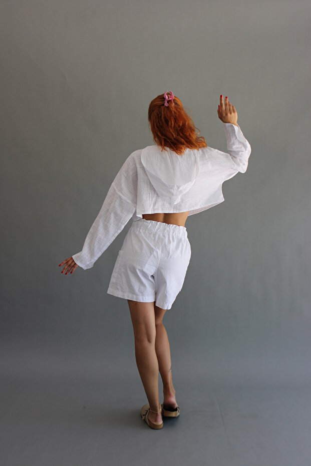 KETEN KAPÜŞONLU SWEET - 4