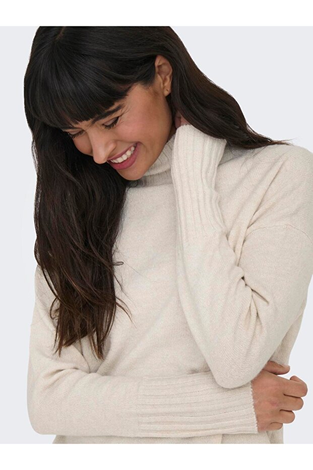 Kadın Yüksek Yaka Örme Kazak - 15297172 - 3