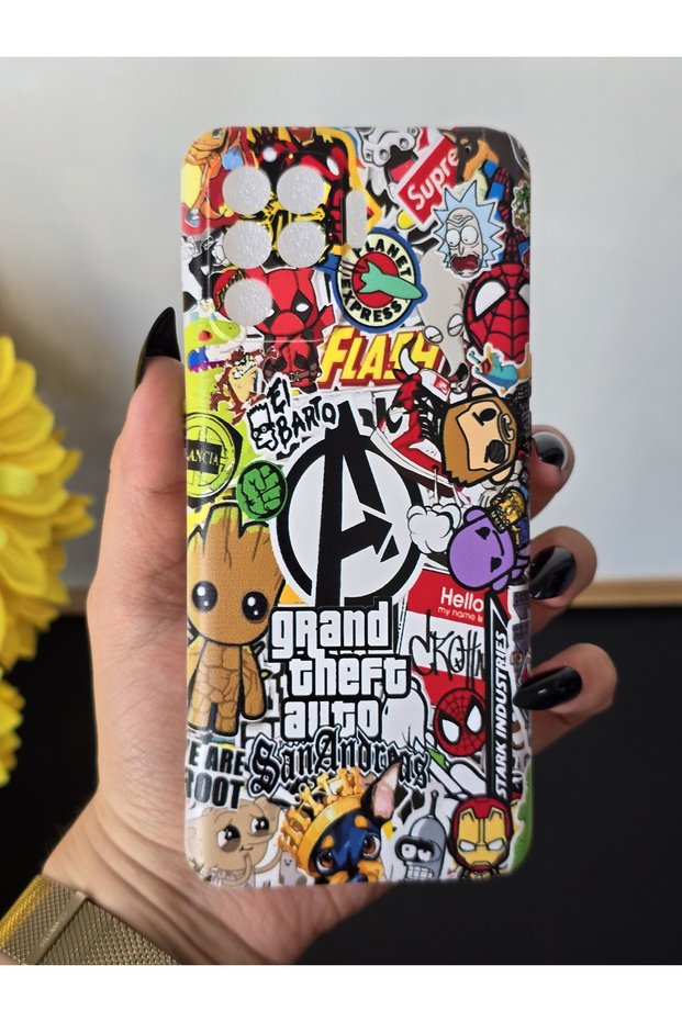 Reno 5 Lite Compatible Printed Transparent Phone Case
