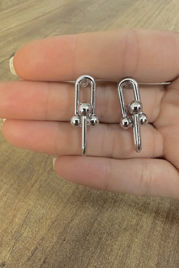 أقراط متدلية بتصميم متداخل - 1