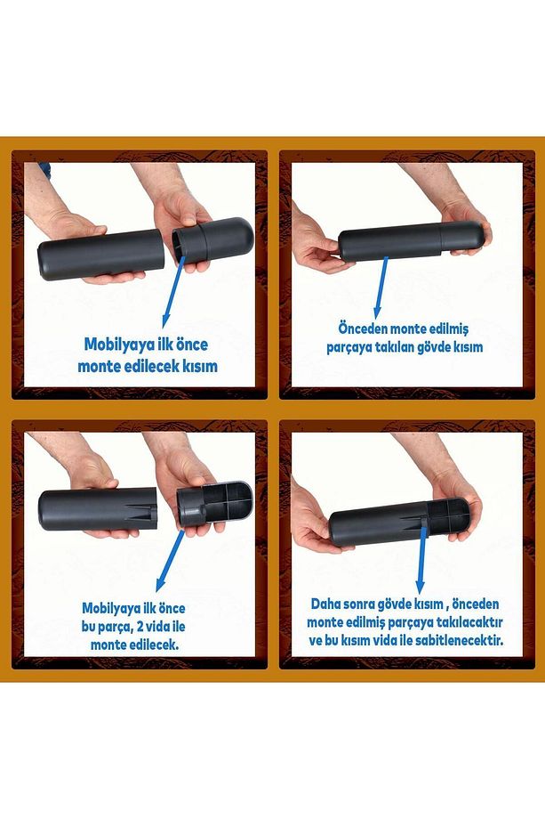 Kapsül Bohem (PREMİUM) Siyah 18 Cm Mobilya Kanepe Tv Ünitesi Koltuk Baza Yükseltici Ayağı Ayakları - 5