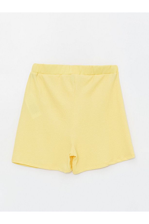 Beli Lastikli Basic Kız Çocuk Şort - 4