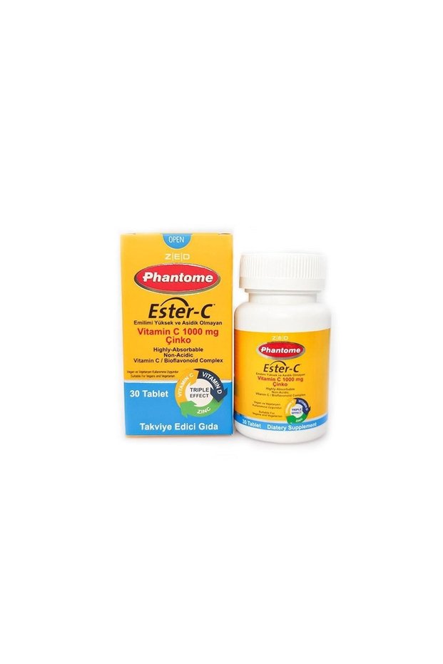 Phantome Ester-C Vitamin C 1000 Mg Zinc 30 Tablets