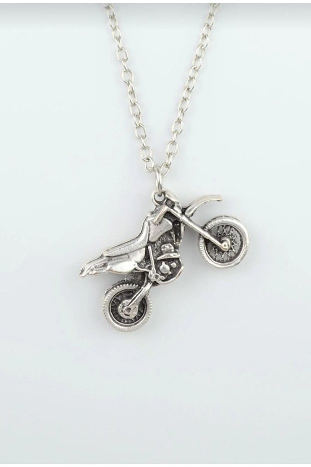 Motorcycle Accessory Silver Color Steel Necklace