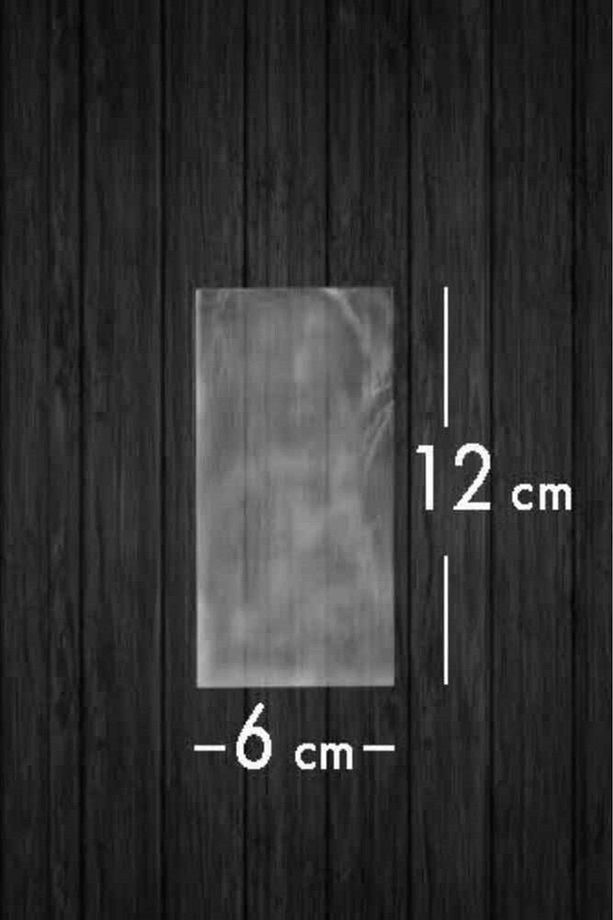 Parlak Bantsız Şeffaf Jelatin - Kurabiye Aksesuar Poşeti 6x12cm 50 Adet - 2
