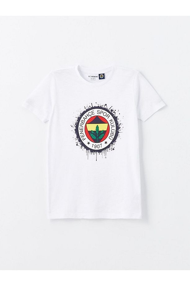 LCW Kids Bisiklet Yaka Fenerbahçe Baskılı Erkek Çocuk Şortlu Pijama Takımı - 2