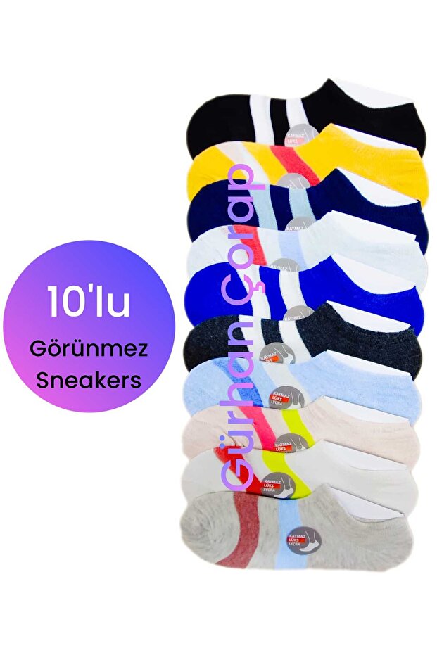 10-Pack Invisible Sneakers Ballet Flats Flats Cotton Socks