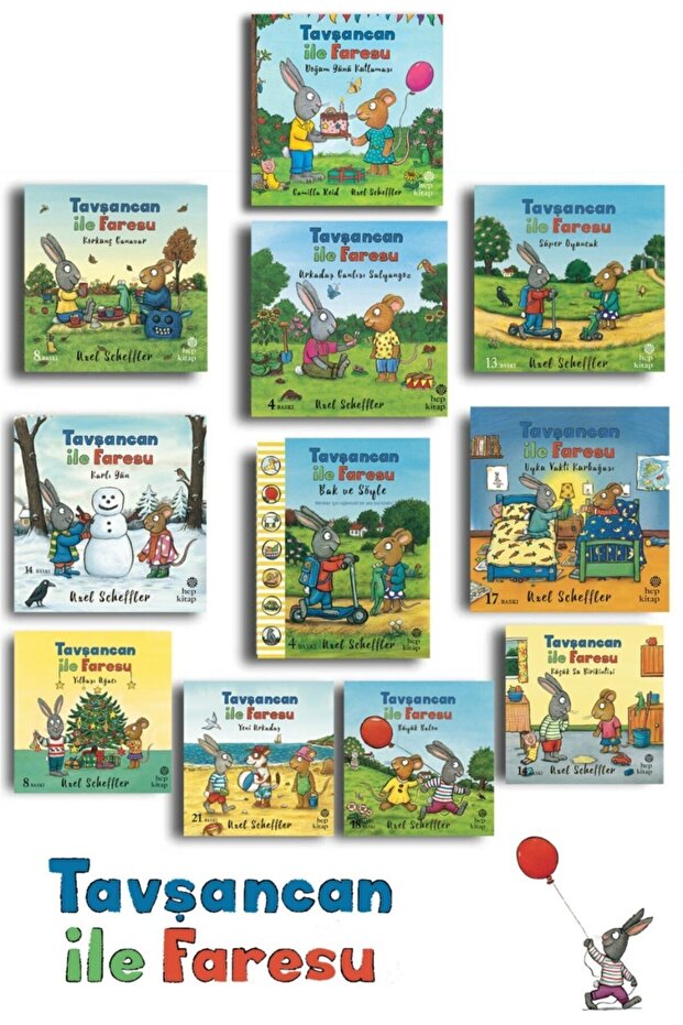 Hep Kitap Tavşancan Ile Faresu Seti- 11 Kitap Takım Çantalı