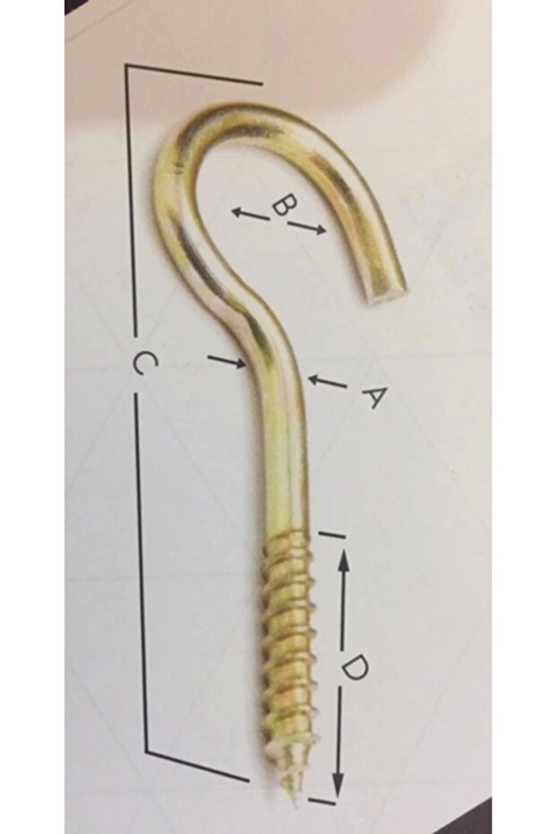 Ebru Açık Piton 21x100 - Çengelli Vida - 100 Adet - 2
