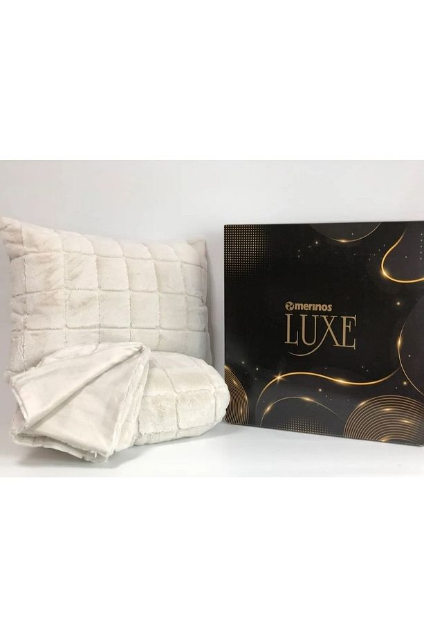 Luxe Yatak Örtüsü Seti Kutulu Bej Çift Kişilik - 1