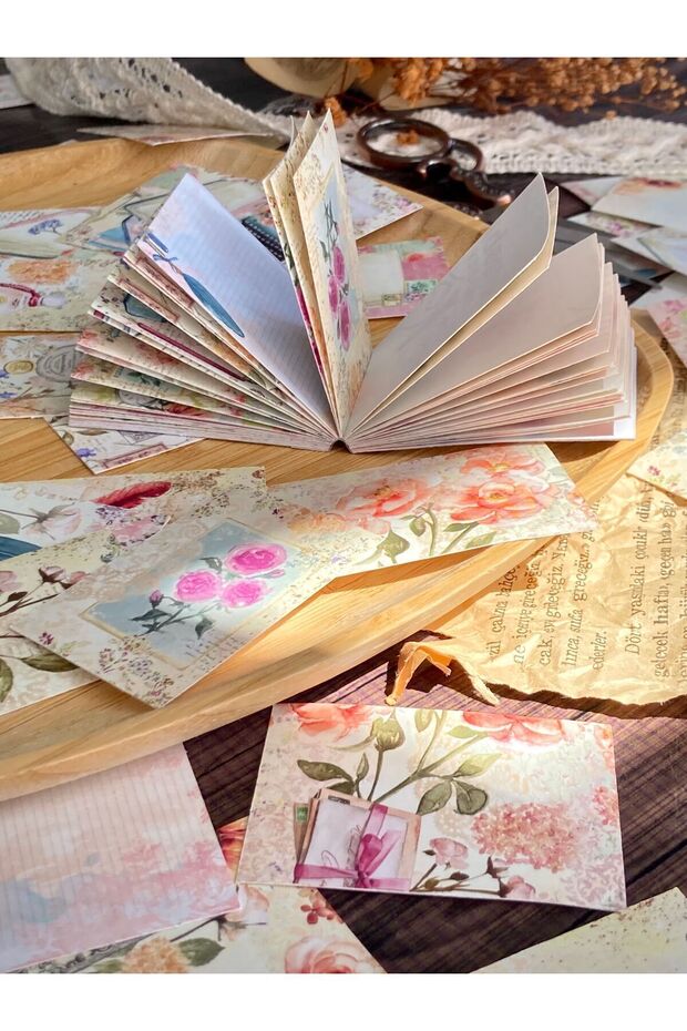 Vintage Letter Writing Themed Sticker Booklet for Bullet Journals and Planners