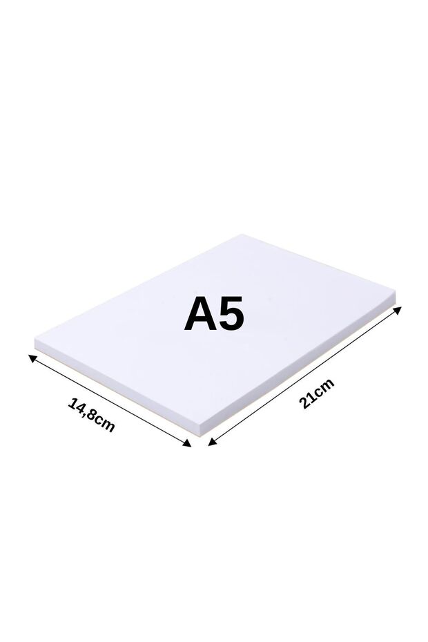 A5 Boyutunda 4'lü Notepad Seti - 50 Yaprak 100 Sayfa, Karton Destekli - 3