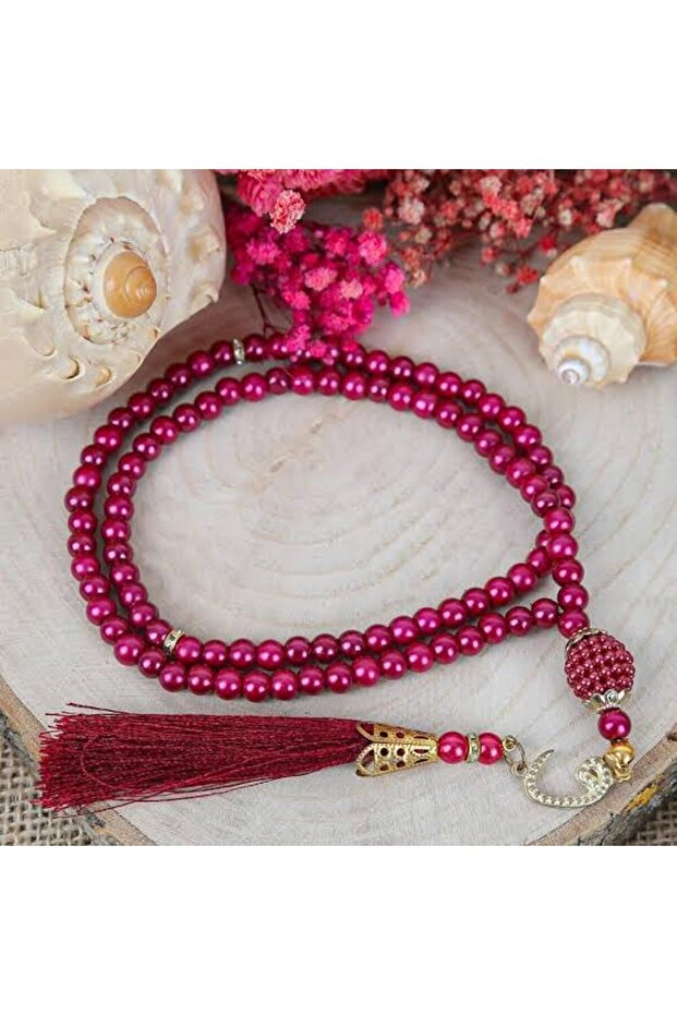 10 burgundy glass pearl gift 99 pcs vavli rosary