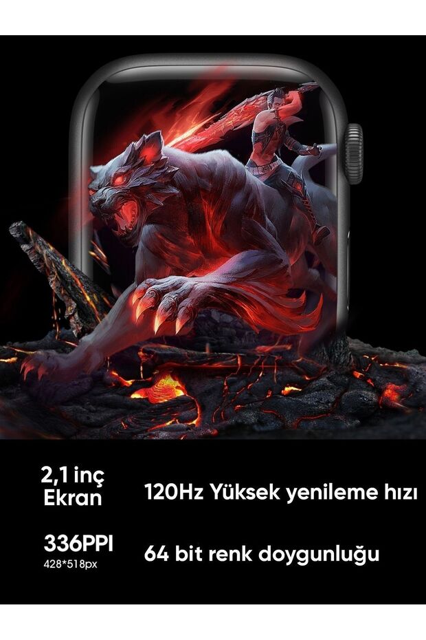 Watch 9 Pro Plus 2GB Hafızalı Android ve İphone Uyumlu Pembe (Rose-Gold) Akıllı Saat - 7