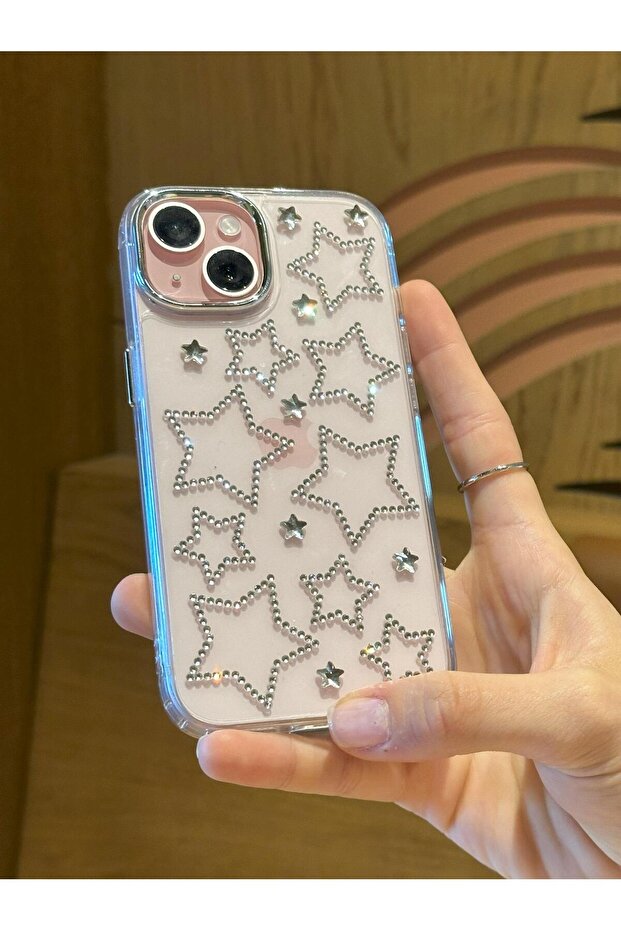 حافظة شفافة متوافقة مع هاتف iPhone 14 Plus باللون الفضي - 4