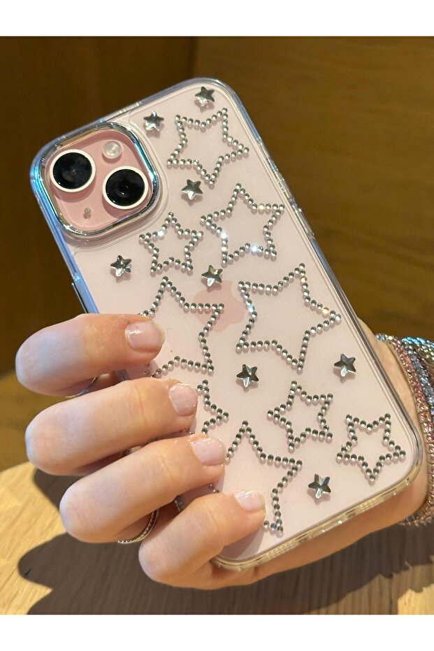 حافظة شفافة متوافقة مع هاتف iPhone 14 Plus باللون الفضي - 3