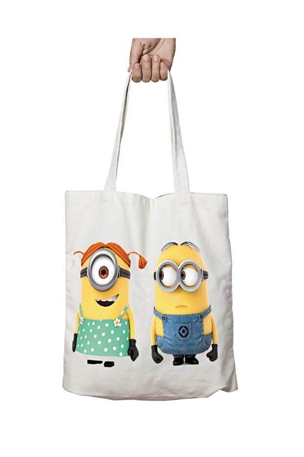 Minions Two Sides Washable School Beach Shoulder Tote Bag