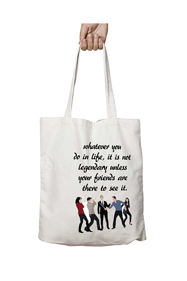 How I Met Your Mother Whatever Two Sides Durable Washable School Beach Shoulder Tote Bag