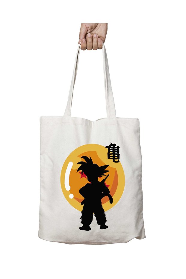 Dragon Fighter Young Goku Dragonball Z Two Sides Washable School Beach Shoulder Cloth Bag