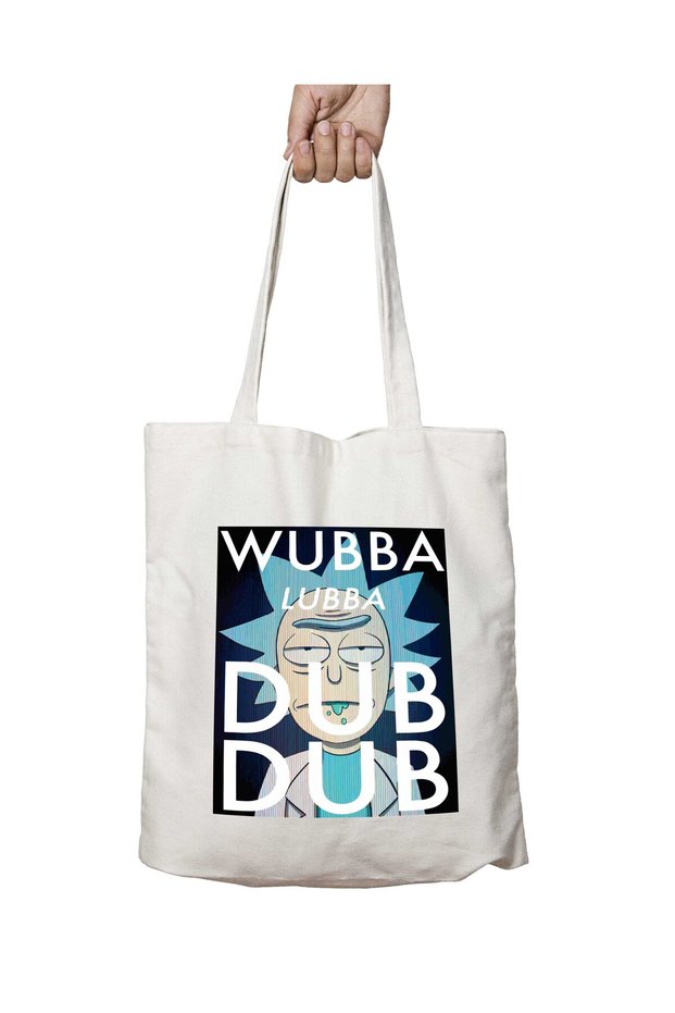 03 Ram Wubba Lubba Dub Dub Two Sided Permanent Washable School Beach Shoulder Tote Bag