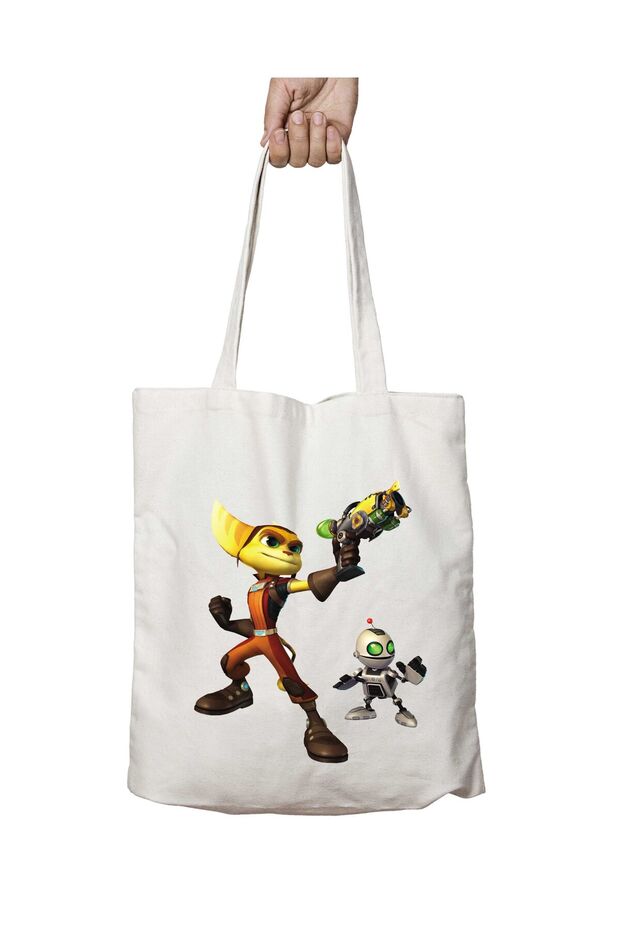Ratchet Clank Ii - Two Sides Permanent and Washable Shoulder Tote Bag