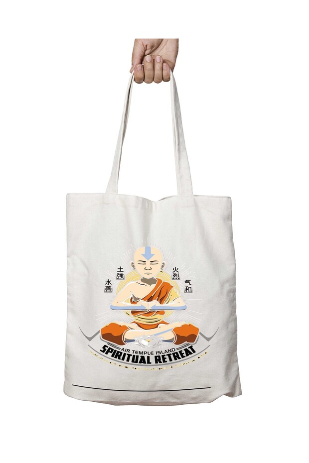 Airbender Spiritual Retreat Two Sides Permanent Washable School Beach Shoulder Tote Bag