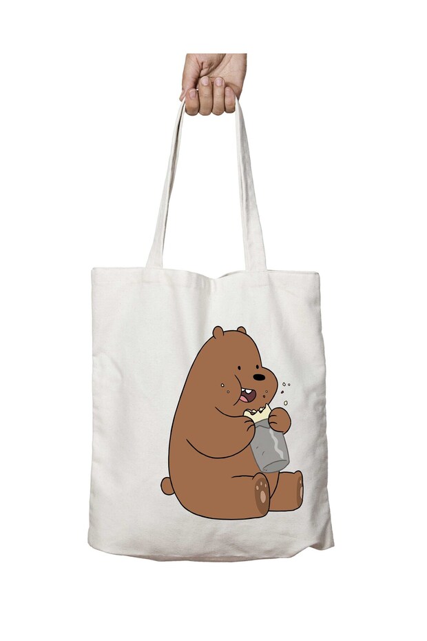 Bear Panda Polar Bear Giant Two-Sided Permanent Washable School Beach Shoulder Tote Bag